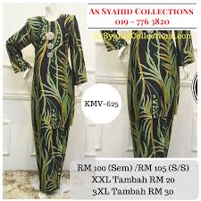 Baju Kurung Malaysia Moden Corak Batik Hitam Hijau Kmv 625 Baju Kurung Clothes For Women Long Sleeve Dress