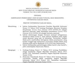Sk Rektor Keringanan Ukt Mahasiswa Ugm Fakultas Ilmu Sosial Dan Ilmu Politik