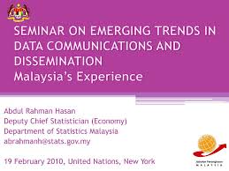 Jabatan perangkaan malaysia (tulisan jawi: Ppt Seminar On Emerging Trends In Data Communications And Dissemination Malaysia S Experience Powerpoint Presentation Id 3293071