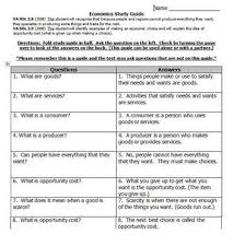 Economics Study Guide Freebie Teaching Economics Study Guide Economics
