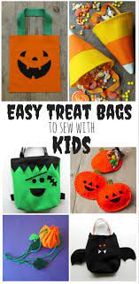 Halloween Diy Treat Bags To Make With Kids Sew A Softie Halloween Sewing Projects Halloween Sewing Halloween Bags Diy