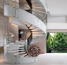China Commercial Wood Curved Staircase With Wood Tread Glass Railing Modern Spiral Stairs China Curved Stairs Wood Staircase