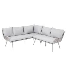 Hartington Juliana Rattan Corner Sofa Set In Grey Homebase In 2020 Corner Sofa Set Rattan Corner Sofa Sofa Set