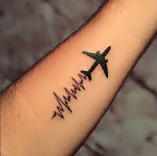 Live Breathe Fly By Eduardo Ribeiro Inked Inkedmag Tattoo Airplane Heartbeat Life Idea Arm Small Tattoos Airplane Tattoos Wrist Tattoos Quotes