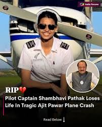 A heartbreaking loss to Indian aviation. Captain Shambhavi Pathak, a skilled pilot with a remarkable journey from student pilot to First Officer, tragically lost her life in the Learjet 45 crash in