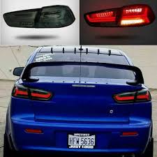 Ad Ebay Vland Smoked Led Tail Lamp For Mitsubishi Lancer Evo X Tail Lights Rear Lamp