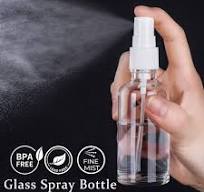 Hydior 2oz Clear Glass Spray Bottles for Essential Oils, Small Spray Bottle with Plastic Sprayer - Set of 3