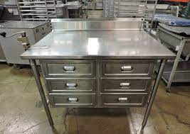 Commercial Stainless Steel Work Table With 6 Drawers Edlund No 1 Can Opener Stainless Steel Work Table Restaurant Equipment Used Restaurant Equipment