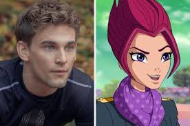 Colorful mermaid character with purple hair and vector. Fate The Winx Saga Cast Next To The Winx Cartoons