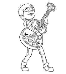 Miguel Coloring Coco Movie Coloring Sheet Cartoon Coloring Pages Disney Coloring Pages Coloring Pages