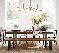 Custom sizes and finishes available. Griffin Reclaimed Wood Dining Table Pottery Barn