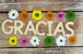 Gracias Escrito Con Letras De Madera En La Superficie Rústica Y Flores De  Colores Santini Fotos, Retratos, Imágenes Y Fotografía De Archivo Libres De  Derecho. Image 38387861.