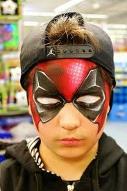 Collection by get lost with yasmin. Dead Pool Full Face Mask Superhero Face Painting Face Painting For Boys Kids Face Paint