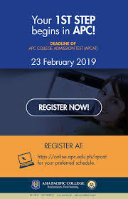 This blog was created to clarify what needs to be checked and how find out registration steps of an external program. Asia Pacific College Bearam Register For Apc College Admission Test Apcat Now Deadline Of Apcat Is Until February 23 Only To Register Visit Https Online Apc Edu Ph Apcat Facebook