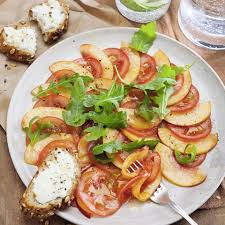 Nektarinen Tomaten Carpaccio Rezept Low Carb Rezept Rezepte Vorspeisenrezepte Kalorienarmes Abendessen