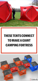 Watch These Quick Pitch Tents Voltron Into A Giant Family Fortress Tent Glamping Family Tent Camping Best Tents For Camping