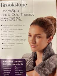 new Brookstone TheraSpa Hot and Cold Therapy herbal wrap for neck and  shoulders