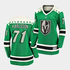 The official instagram of the vegas golden knights of the national hockey league. William Karlsson 71 Golden Knights 2021 St Patrick S Day Green Jersey Women