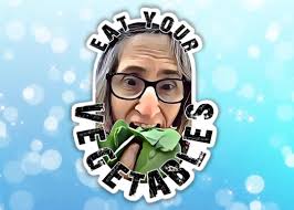 Vegan Sticker (that Vegan Teacher Eat Your Vegetables)