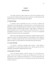 This information could assist the researcher when interpreting the results, for example, whether subjects lacked knowledge of diabetes mellitus because. Chapter 3 Research Design Example Quantitative