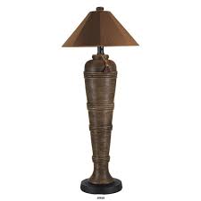 Patio Living Concepts Canyon 60 In Cocoa Outdoor Floor Lamp With Sunbrella Shade 50920 Outdoor Floor Lamps Outdoor Flooring Floor Lamp