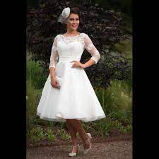 Join prime to save $9.75 on this item. Polly Tea Length 1950s Vintage Style Wedding Dress