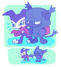 blacktailmon uver., impmon, digimon, highres, cat, claws, digimon  (creature), fang, gloves, hood, scarf, tail - Image View - | Gelbooru -  Free Anime and Hentai Gallery