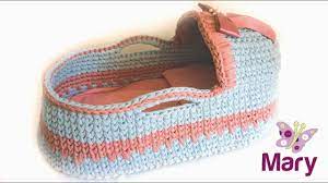Culla All Uncinetto Port Enfant Baby Basket Crochet Uncinetto Tutorial Culle Per Bambini Culle Per Neonati