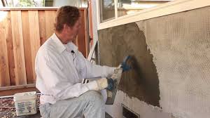 A plaster work applied in the three successive coats,a scratch coat followed by a brown coat and a the first coat in three coat plaster,which is scratched coal to provide a better bound for the second or. Trowel Stucco To Look Like Poured Concrete Youtube