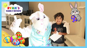Originating among german lutherans, the easter hare originally played the role of a judge. Easter Bunny Visits Ryan S House And Family Fun Treasure Hunt For Surprise Easter Busket Youtube