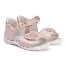 Primigi Pink Heart Velcro Leather Sandals Babyshop Com