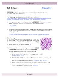 Student exploration cell structure answer key. Explore Learning Cell Division Gizmo Cell Division Gizmo Cell