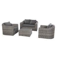 salon de jardin en resine tressee moorea terre d ombre hesperide cdiscount jardin