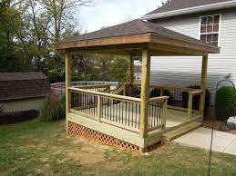 With a width of 12' and a pitch of 4/12 that meant the ridge would. Pagoda Style Deck W Pyramid Roof Alexandria Ky Area