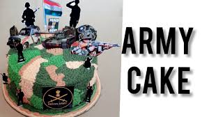 Army cake complete with camouflage cake & camouflage fondant!! Indian Army Cake Army Cake Ruchika S World Youtube