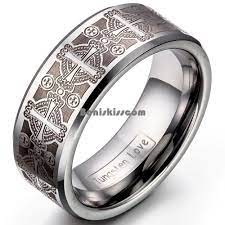 8mm Men S Tungsten Carbide Ring Comfort Fit Laser Celtic Cross Wedding Band Ebay Tungsten Mens Rings Engagement Rings For Men Gothic Engagement Ring