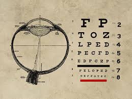 vintage ophthalmologist eye chart greeting card