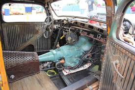 Gnarly Ratrod Interior With An Exposed Transmission With An Awesome Dash Sign Rat Rod Custom Rat Rods Custom Car Interior