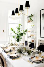 Black And Gold Dining Table Decor Holiday Table Setting Inspiration Neutral Black Gold By Alaina Kaczmarski Holiday Table Settings Gold Holiday Table Christmas Dining Table