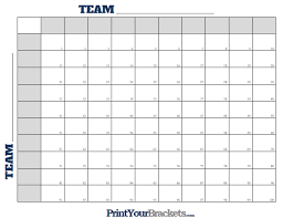 One of the most popular betting traditions in offices around u.s. Football Squares Numbered 1 Through 100