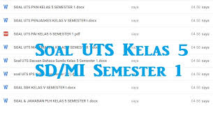 Mata pelajaran pendidikan lingkungan hidup (plh) ini bertujuan untuk membangun manusia agar sadar dan peduli terhadap lingkungan agar tetap terjaga kelestariannya. Soal Uts Kelas 5 Sd Mi Semester 1 File Guru Now