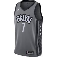 Customize this print for another player. Men S Brooklyn Nets Kevin Durant Jordan Brand Gray 2020 21 Swingman Jersey Statement Edition