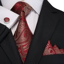 Red And Tan Paisley Necktie Set Jpm18e02 Toramon Necktie Company Necktie Set Silk Necktie Set Mens Silk Ties