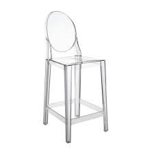 Two (2) adjustable bar stool finish: Kartell One More Bar Stool 65cm Ambientedirect