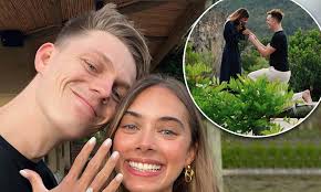 Caspar Lee is engaged after proposing to girlfriend Ambar Driscoll during a  trip to South Africa