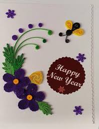 If you do not have enough money to buy a gift for your friend then just make a special birthday card. Card In Colour Happy New Year Hand Made Greeting Card Amazon In Office Products