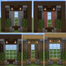 Maybe you would like to learn more about one of these? Made Some Windows For Oak And Dark Oak Style Hope It Helps Anyone Minecraft Minecraft Houses Minecraft Building Minecraft Plans