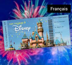 « patrimoine pour tous ». Carte D Embarquement Personnalisee Un Voyage A Disney Etsy Disney Tickets Disneyland Printable Tickets