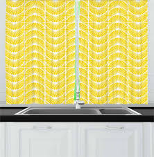 kitchen curtains lemons yellow pelmet