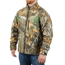 milwaukee mens x large m12 12 volt lithium ion cordless realtree camo heated jacket kit with 1 2 0ah battery and charger